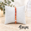4mm Carnelian Gemstone Bracelet