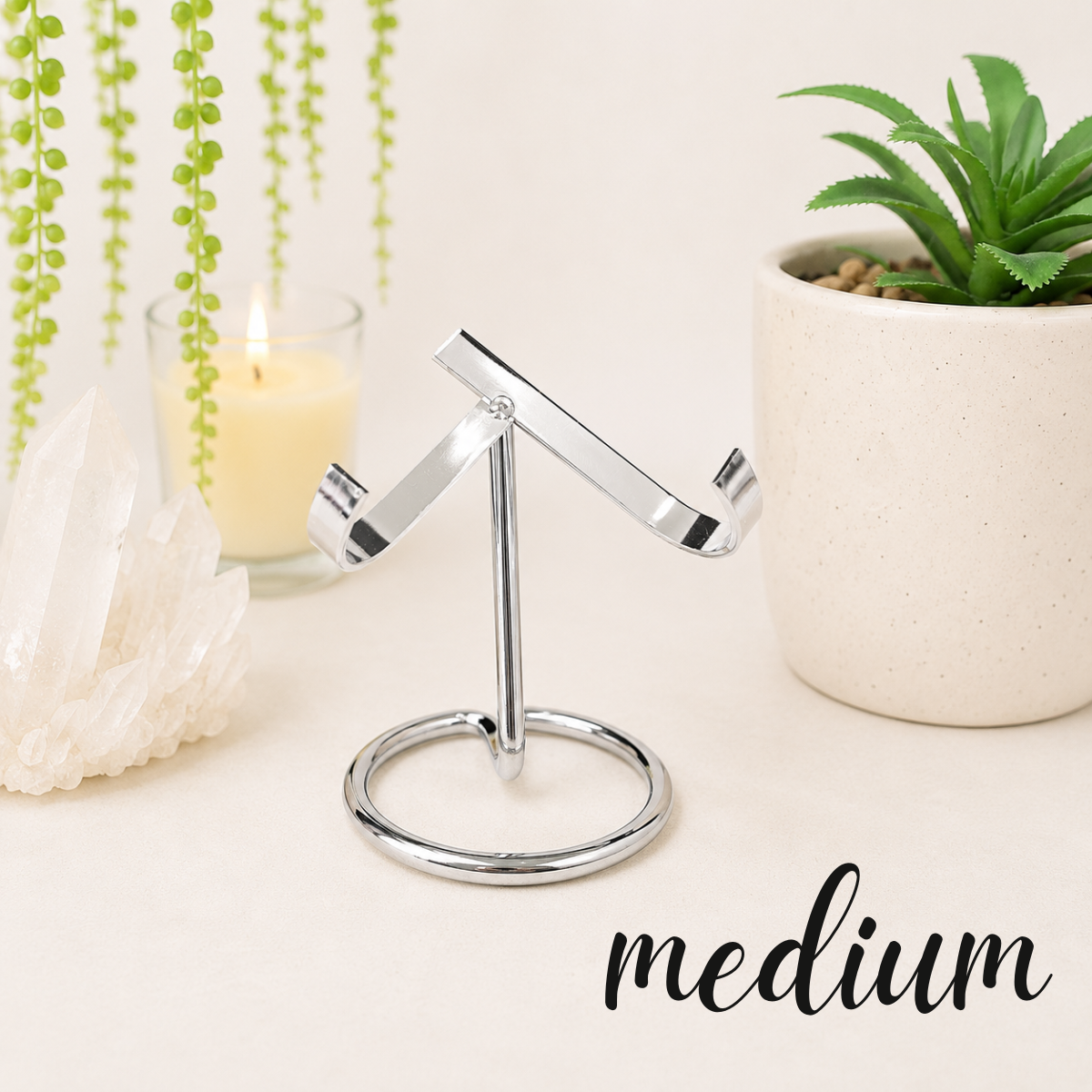Medium Silver Metal Heart Stand (for 10cm-12cm diam. hearts)