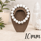 10mm White Howlite Gemstone Bracelet
