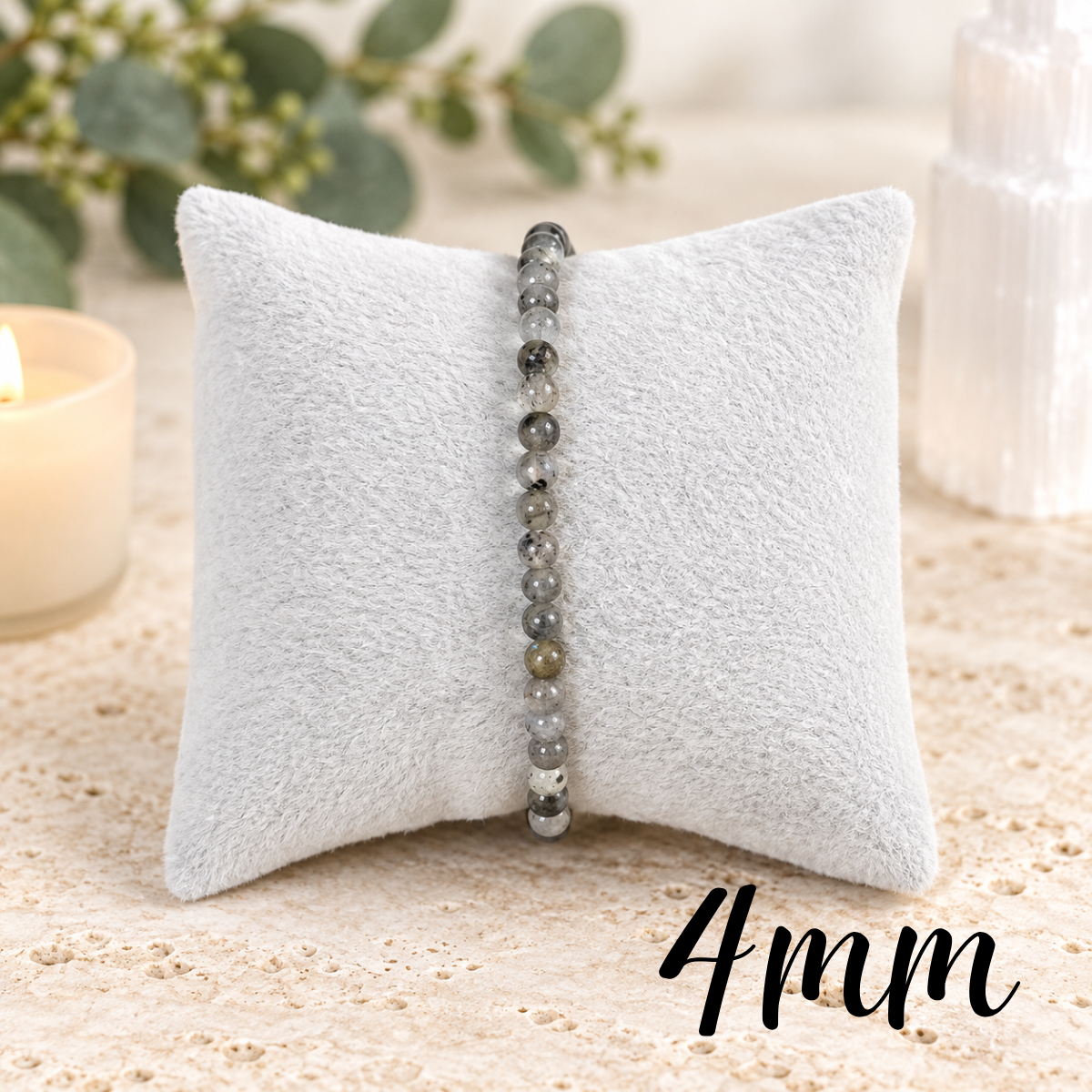 4mm Larvikite Gemstone Bracelet
