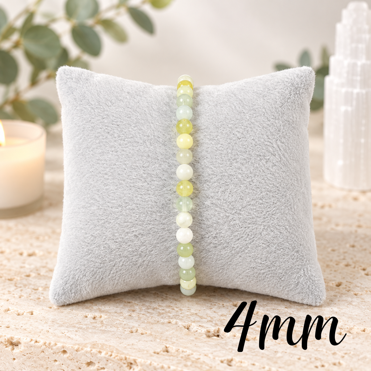 4mm Serpentine Gemstone Bracelet