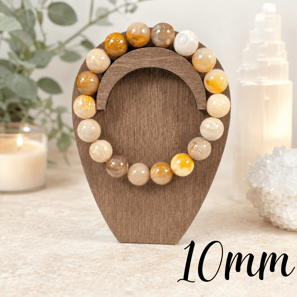 10mm Red Garden Quartz Gemstone Bracelet