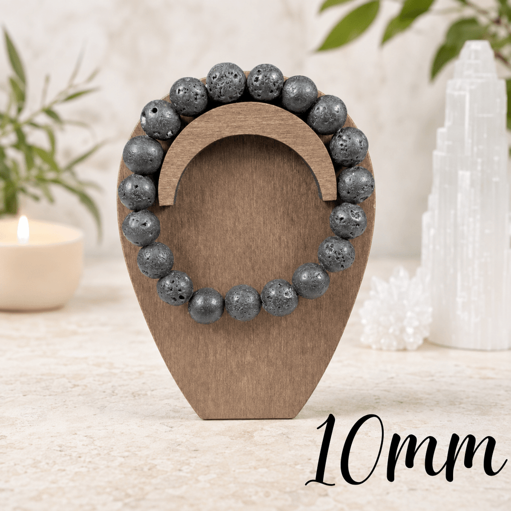 10mm Lava Stone Gemstone Bracelet