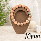10mm Peach Blossom Gemstone Bracelet