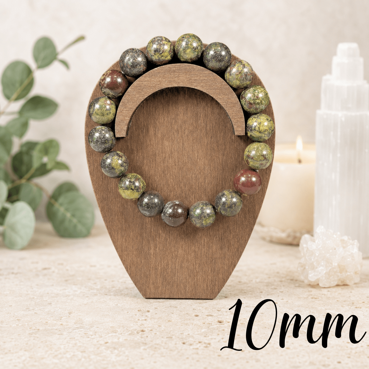 10mm Dragonblood Jasper Gemstone Bracelet