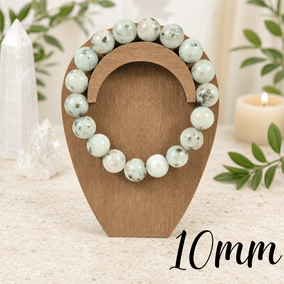 10mm Kiwi Jasper Gemstone Bracelet