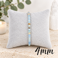 4mm Blue Banded Onyx Gemstone Bracelet