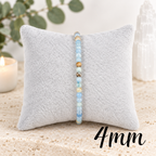 4mm Blue Banded Onyx Gemstone Bracelet
