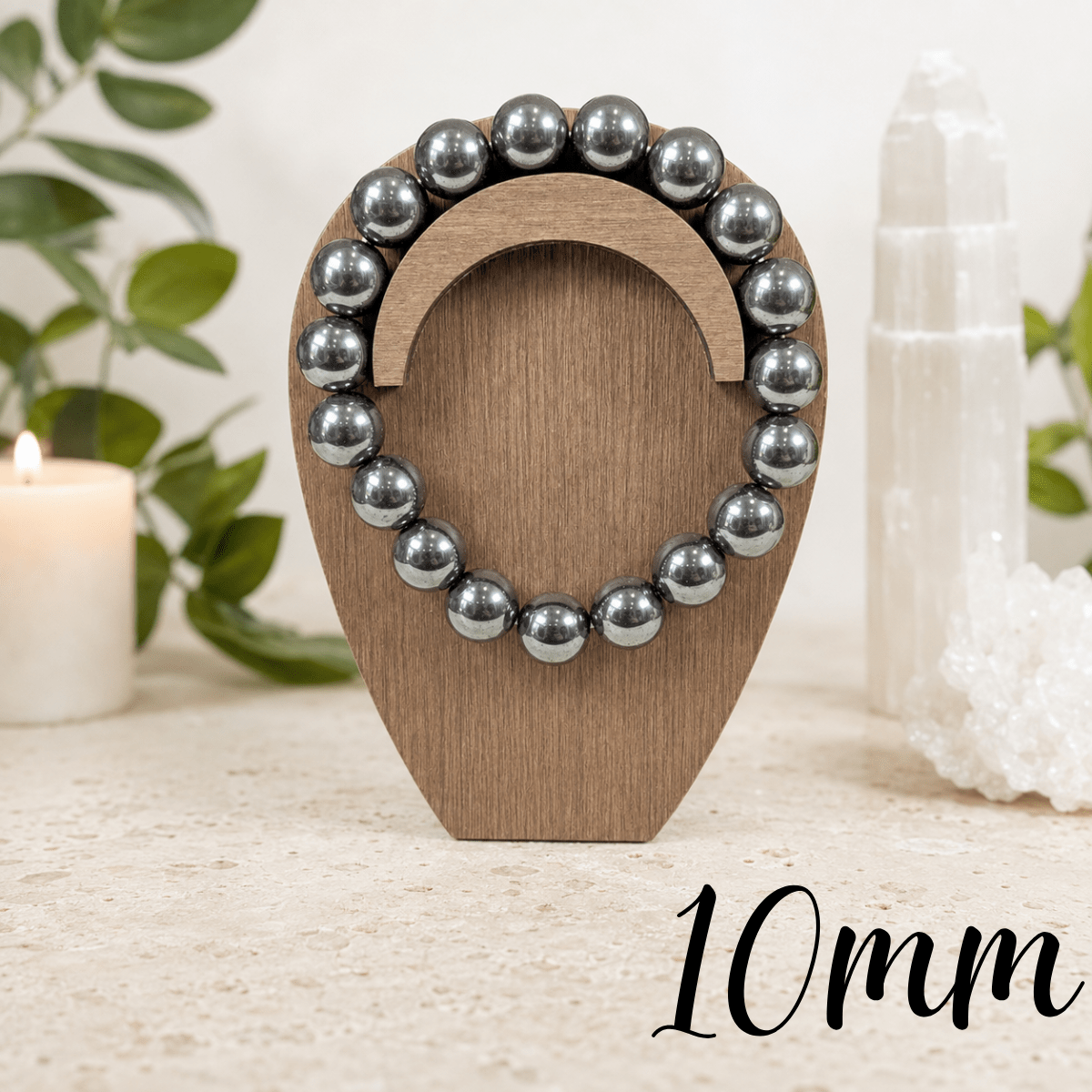 10mm Hematite Gemstone Bracelet