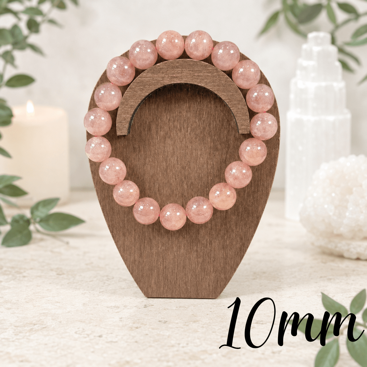 10mm Strawberry Quartz Gemstone Bracelet
