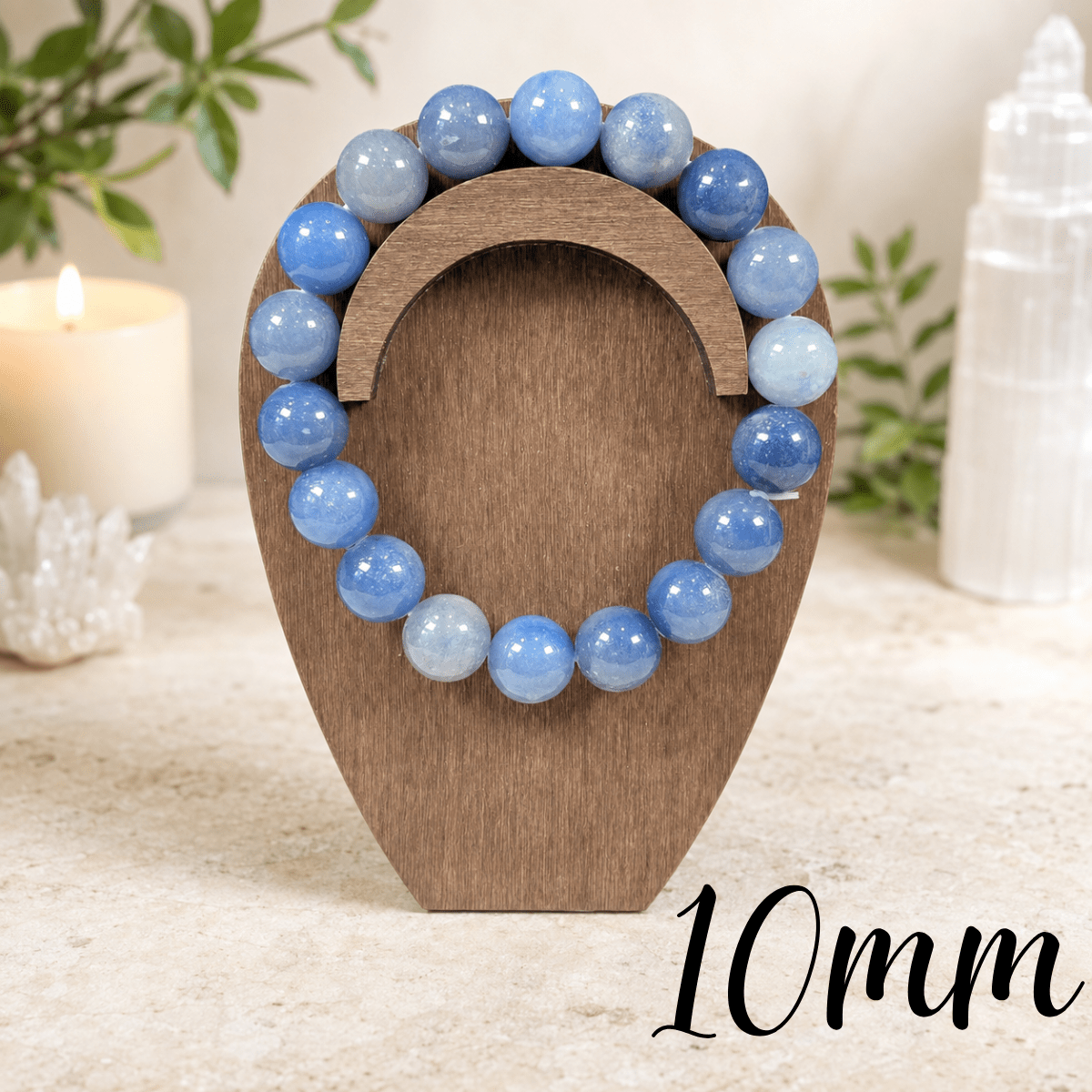10mm Blue Aventurine Gemstone Bracelet