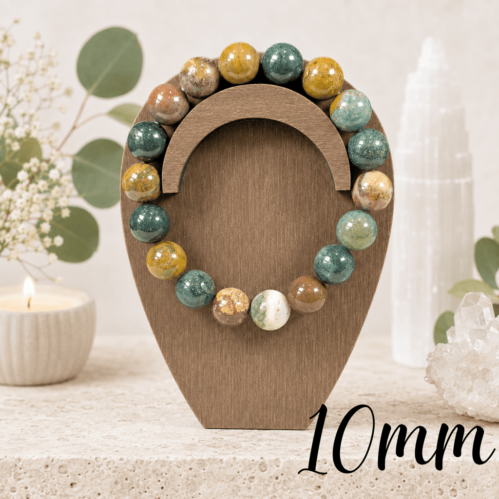 10mm Ocean Jasper Gemstone Bracelet