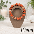 10mm Red Jasper Gemstone Bracelet