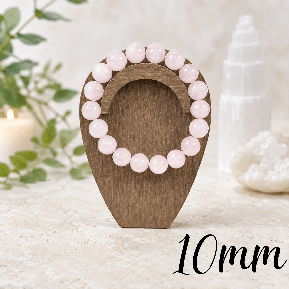 10mm Rose Quartz Gemstone Bracelet