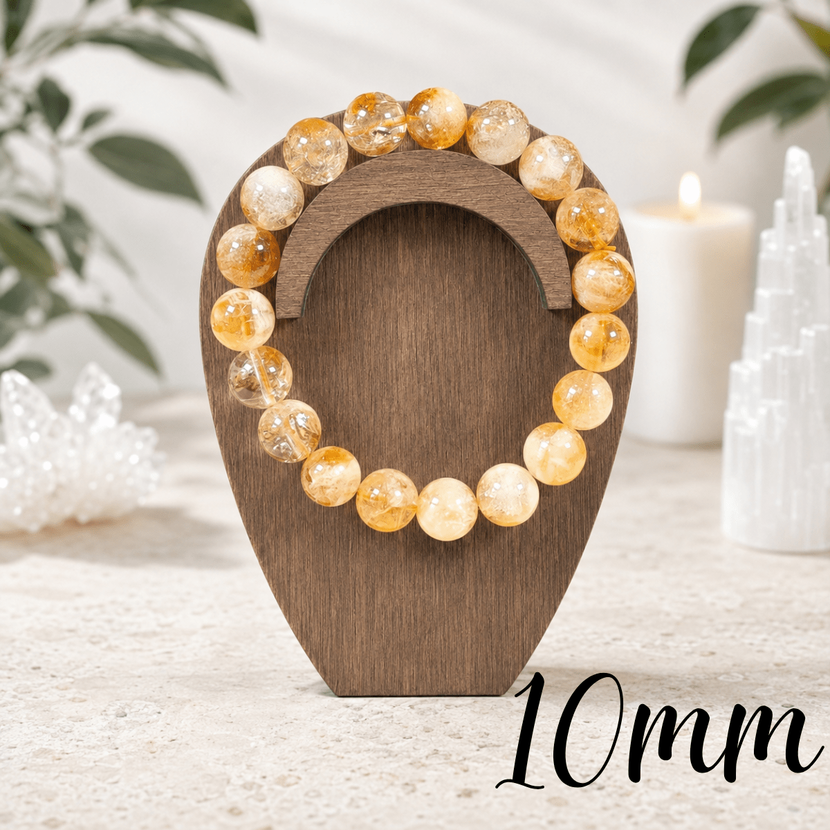 10mm Citrine Gemstone Bracelet