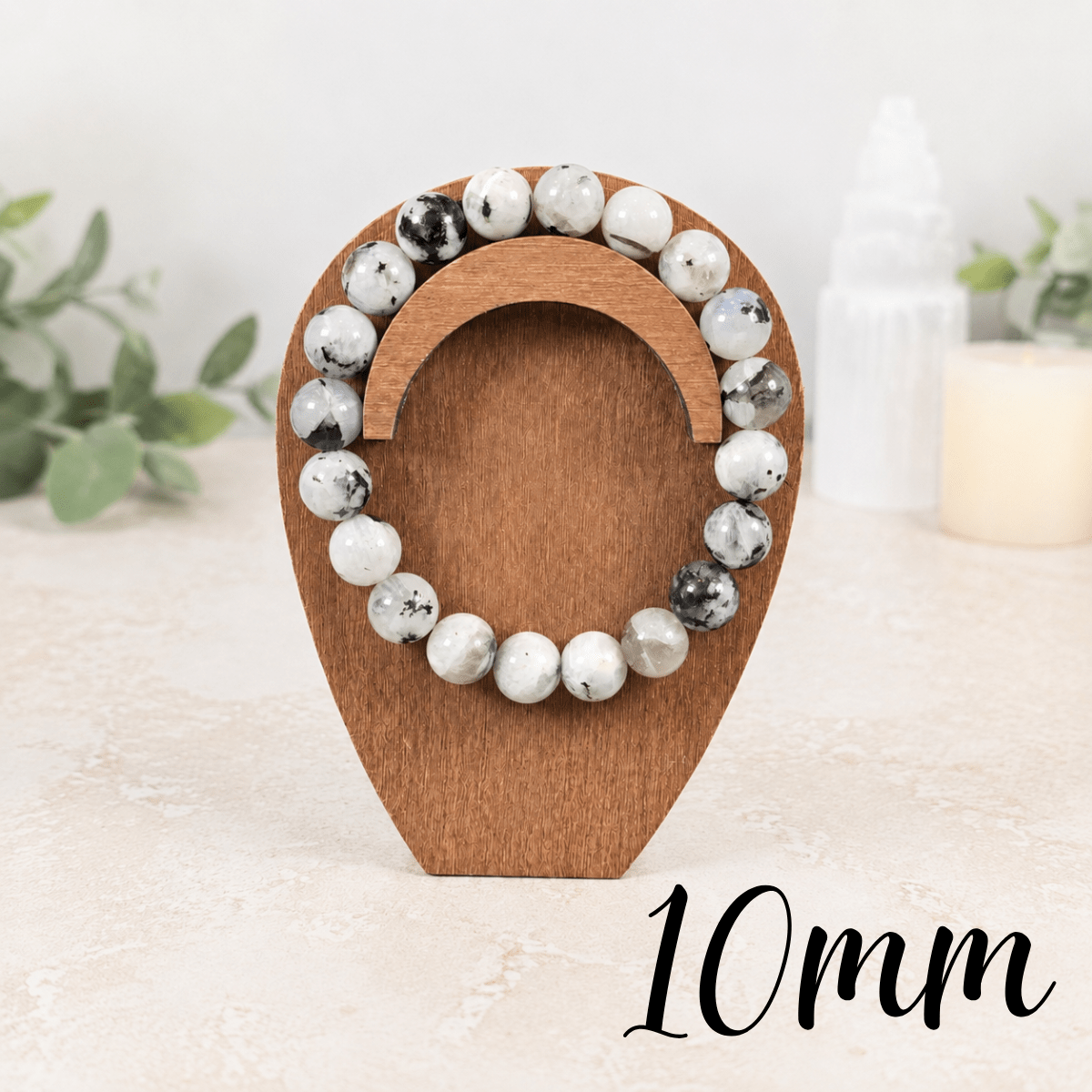 10mm Moonstone Gemstone Bracelet