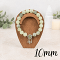 10mm Prehnite with Dreamcatcher Charm Gemstone Bracelet