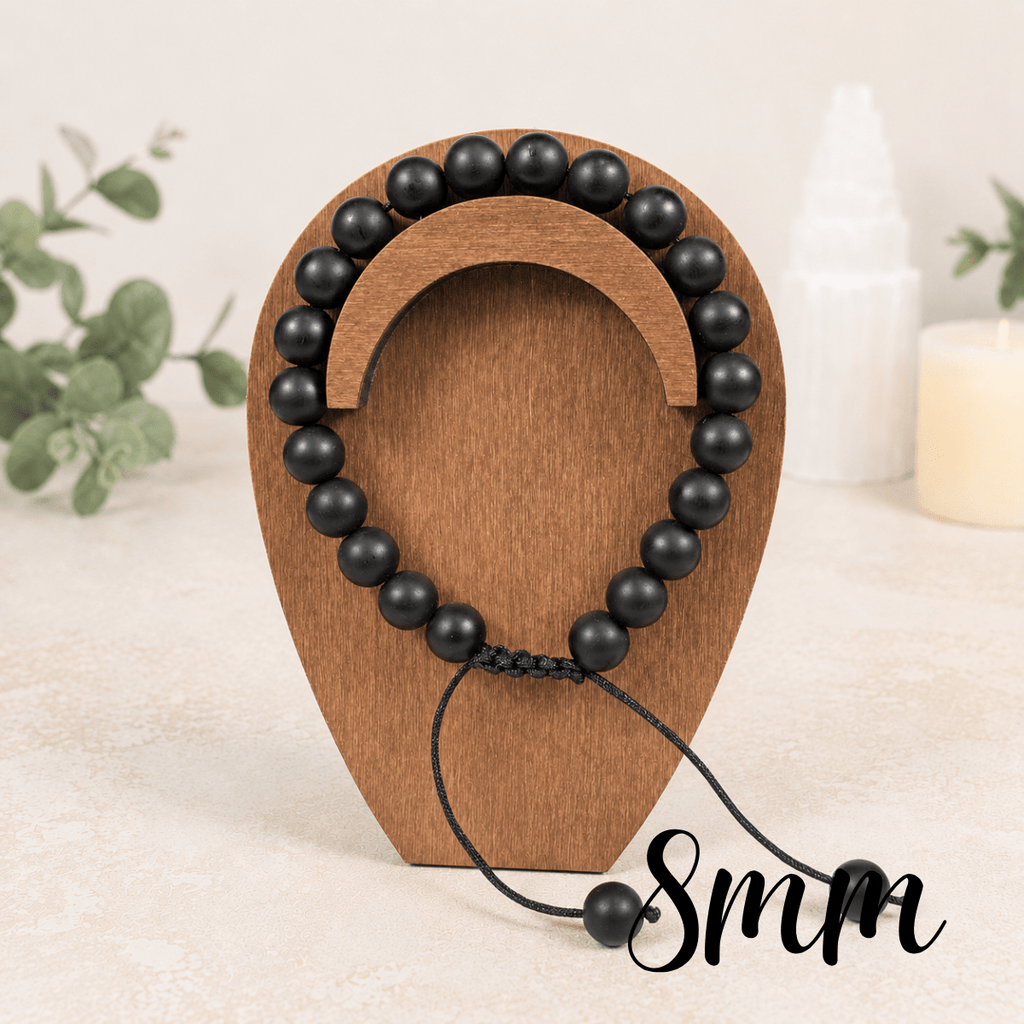 8mm Onyx Adjustable Gemstone Bracelet