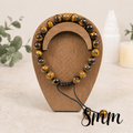 8mm Tiger Eye Adjustable Gemstone Bracelet