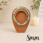 8mm Green Fluorite Gemstone Bracelet