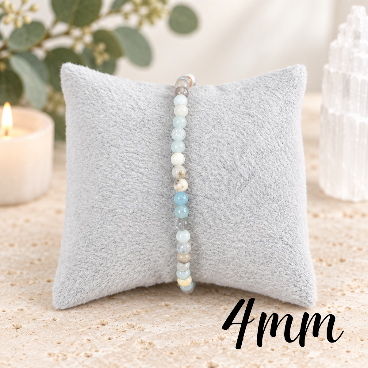 4mm Amazonite Gemstone Bracelet