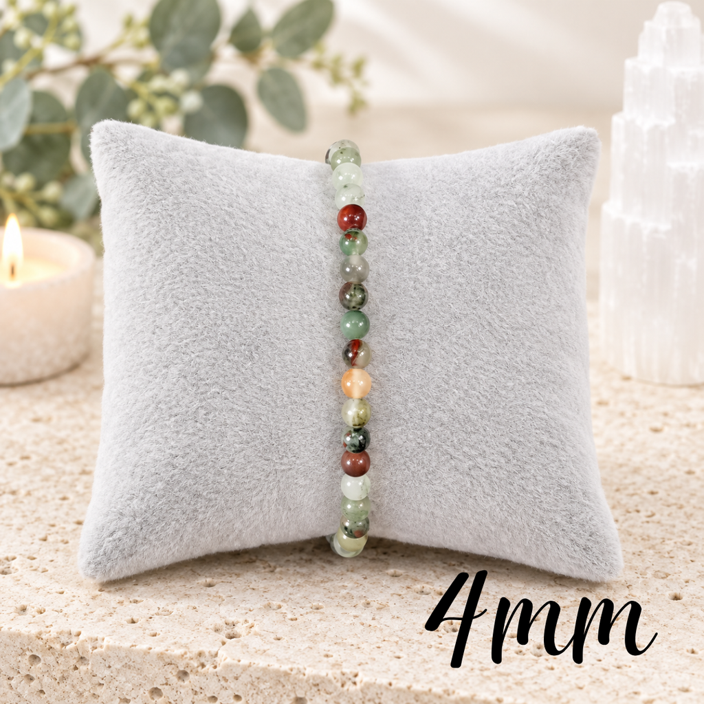 4mm Bloodstone Gemstone Bracelet