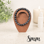 8mm Indigo Gabbro Gemstone Bracelet (Mystic Merlinite)