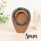 8mm Dark Moss Agate Gemstone Bracelet
