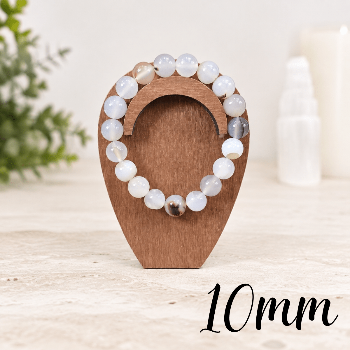 10mm Agate Gemstone Bracelet