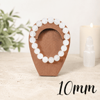 10mm White Jade Gemstone Bracelet