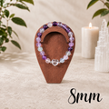 8mm Fluorite Faceted Heart Charm Gemstone Bracelet