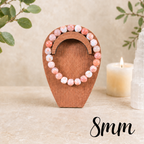 8mm Petal Agate Gemstone Bracelet