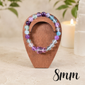 8mm Fluorite Hello Kitty Charm Gemstone Bracelet