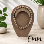6mm Leopardskin Jasper Gemstone Bracelet