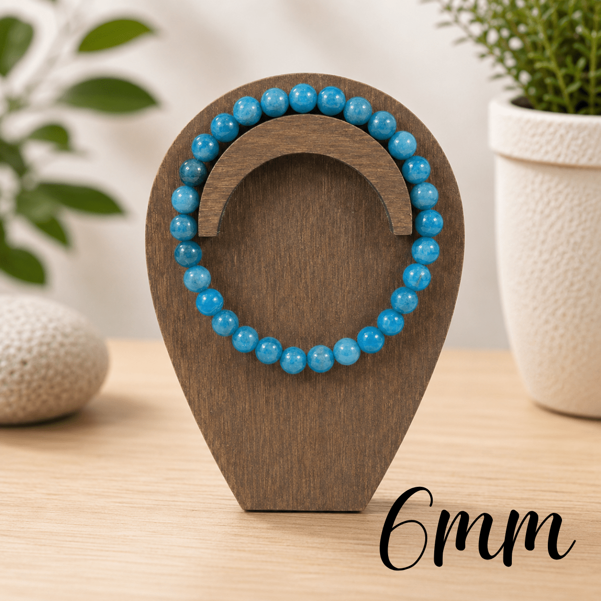 6mm Apatite Gemstone Bracelet