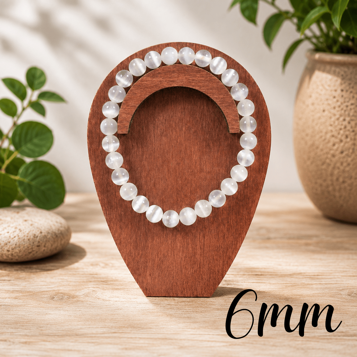 6mm Selenite Gemstone Bracelet