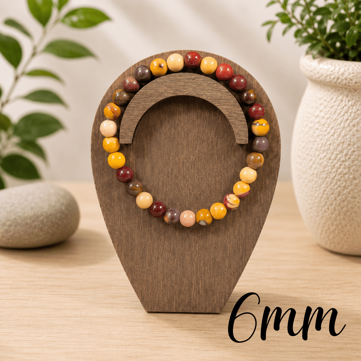 6mm Mookaite Gemstone Bracelet