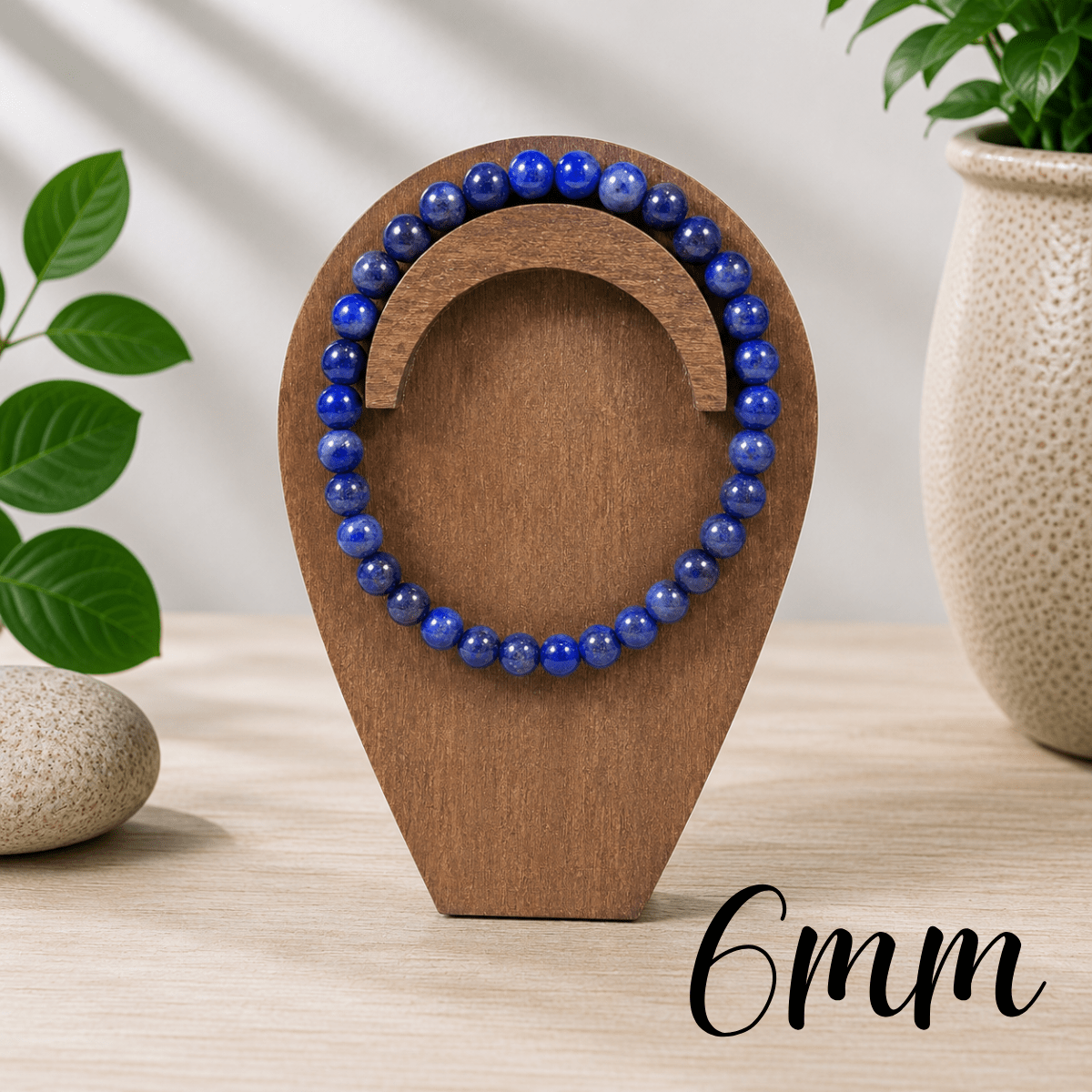 6mm Lapis Lazuli Gemstone Bracelet