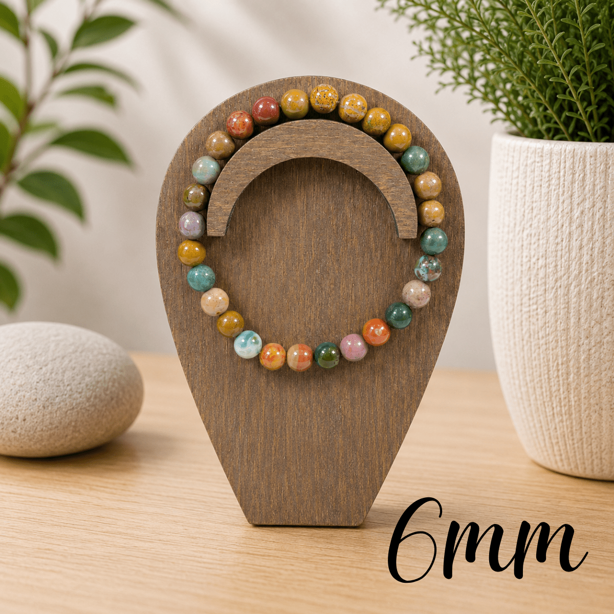 6mm Ocean Jasper Gemstone Bracelet