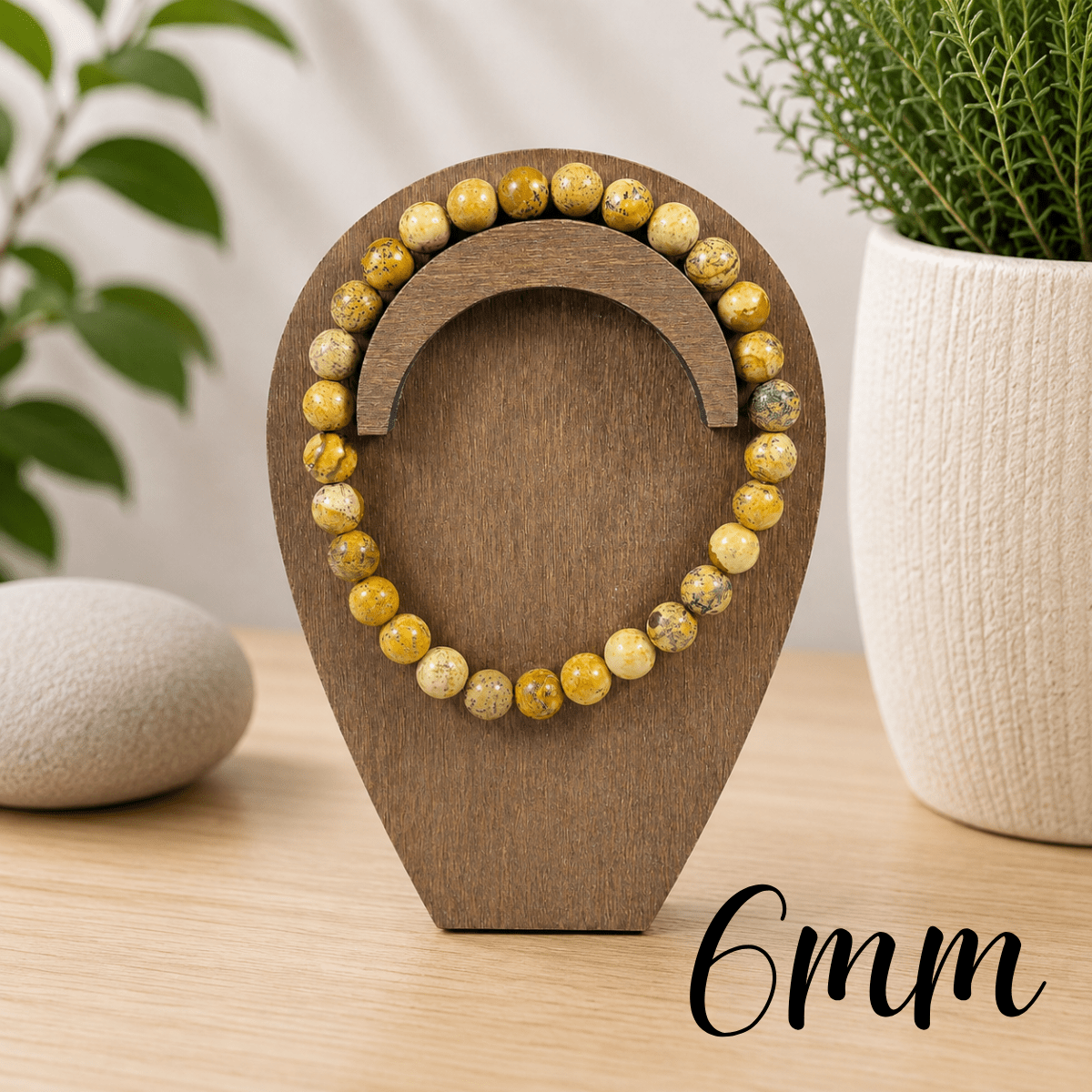 6mm Picture Jasper Gemstone Bracelet