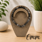 6mm Silver Sheen Obsidian Gemstone Bracelet