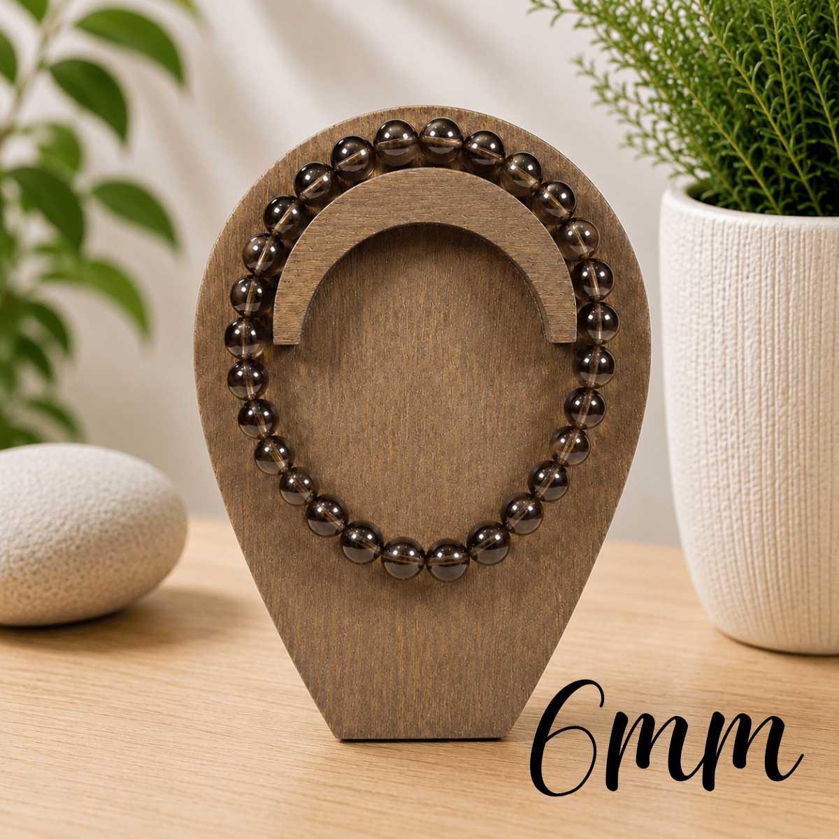 6mm Smoky Quartz Gemstone Bracelet