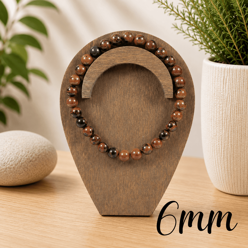 6mm Mahogany Obsidian Gemstone Bracelet