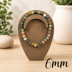 6mm Indian Agate Gemstone Bracelet