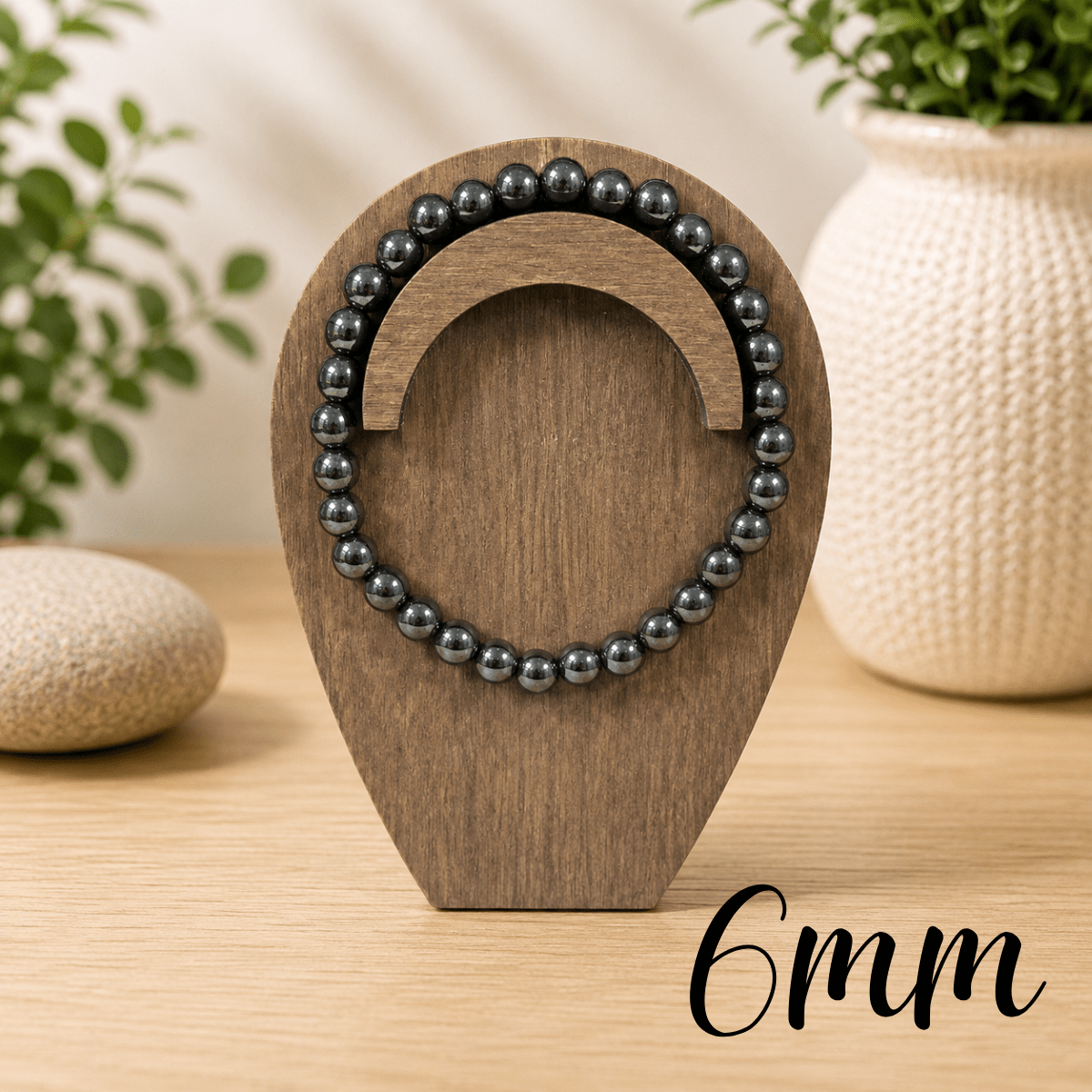 6mm Hematite Gemstone Bracelet