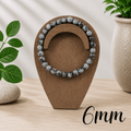 6mm Snowflake Obsidian Gemstone Bracelet