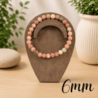 6mm Peach Blossom Gemstone Bracelet