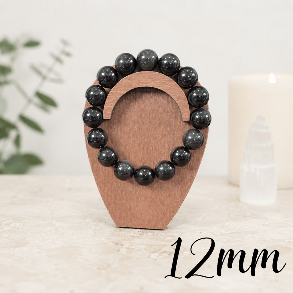 12mm Rainbow Obsidian Gemstone Bracelet