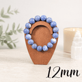 12mm Blue Coral Gemstone Bracelet