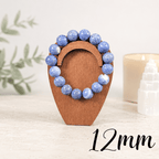 12mm Blue Coral Gemstone Bracelet